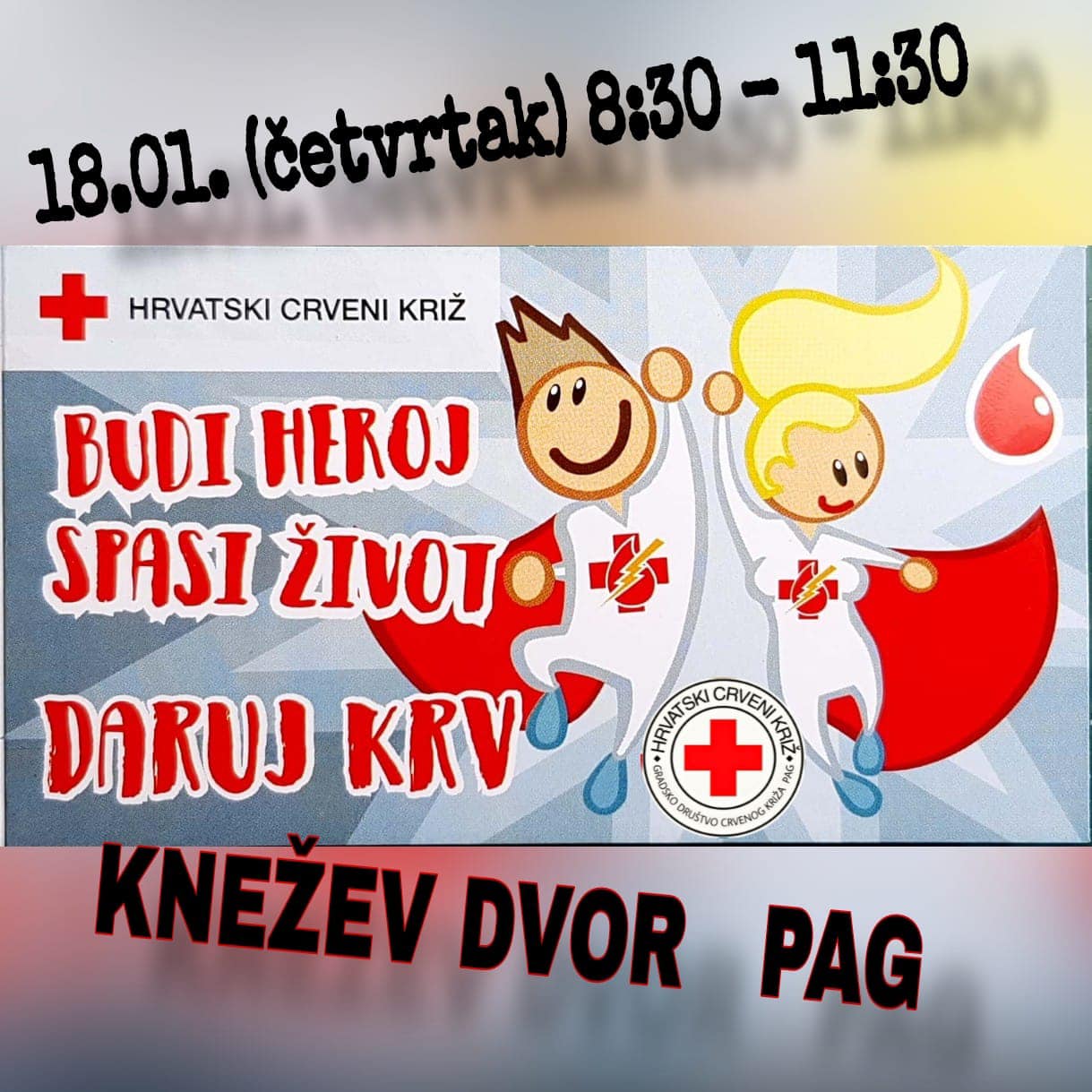 Akcija darivanja krvi, Knežev dvor u Pagu, 18.1.2024.