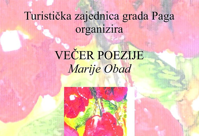 Večer poezije Marije Obad, Knežev dvor, 21.7.2022.