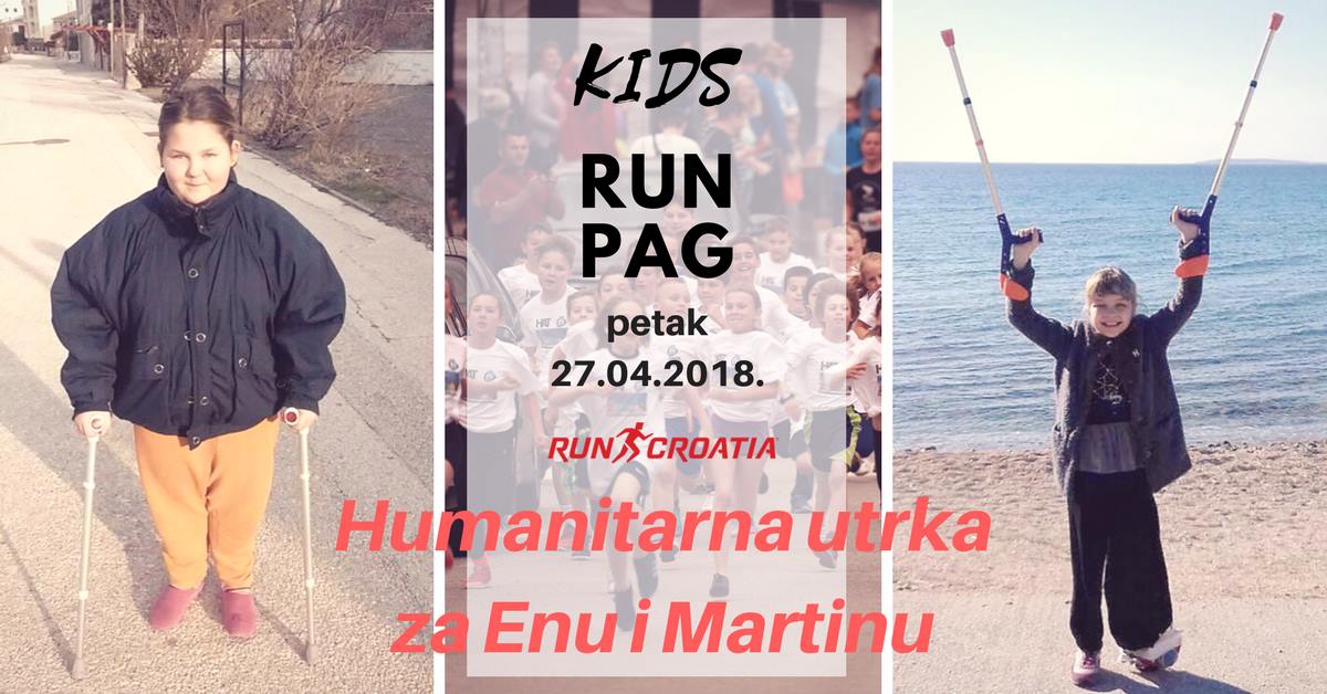  ‘’Run Croatia Kids Run 2018’’ u petak, 27. travnja u Pagu