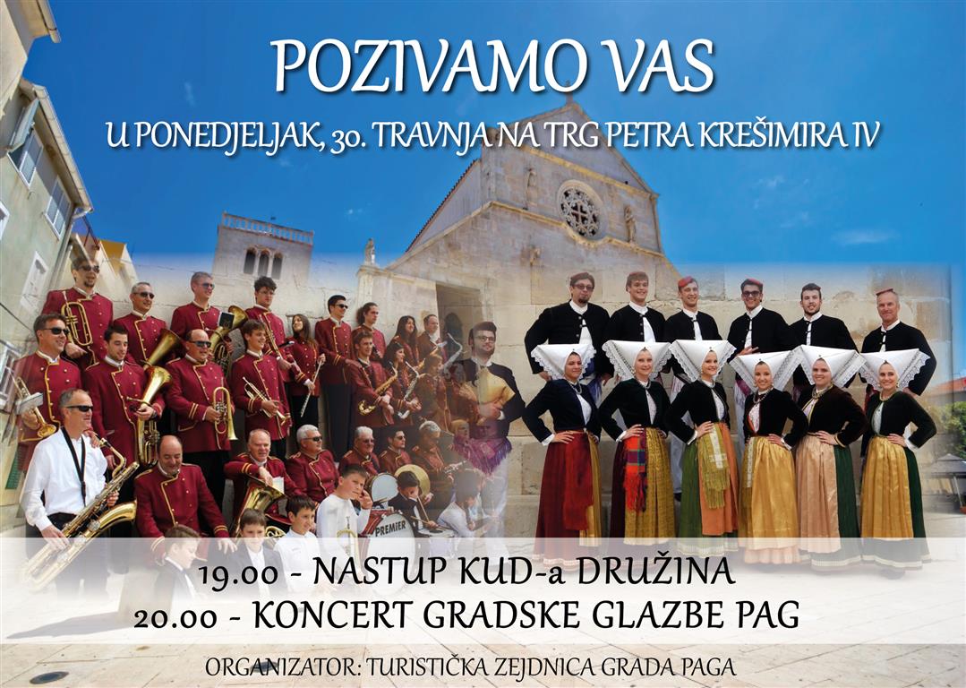 Nastup KUD-a Družina i koncert Gradske glazbe