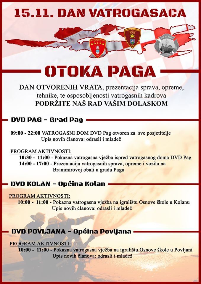 Dani otvorenih vrata u DVD-u Pag, DVD-u Kolan i DVD-u Povljana, 15.11.2019.