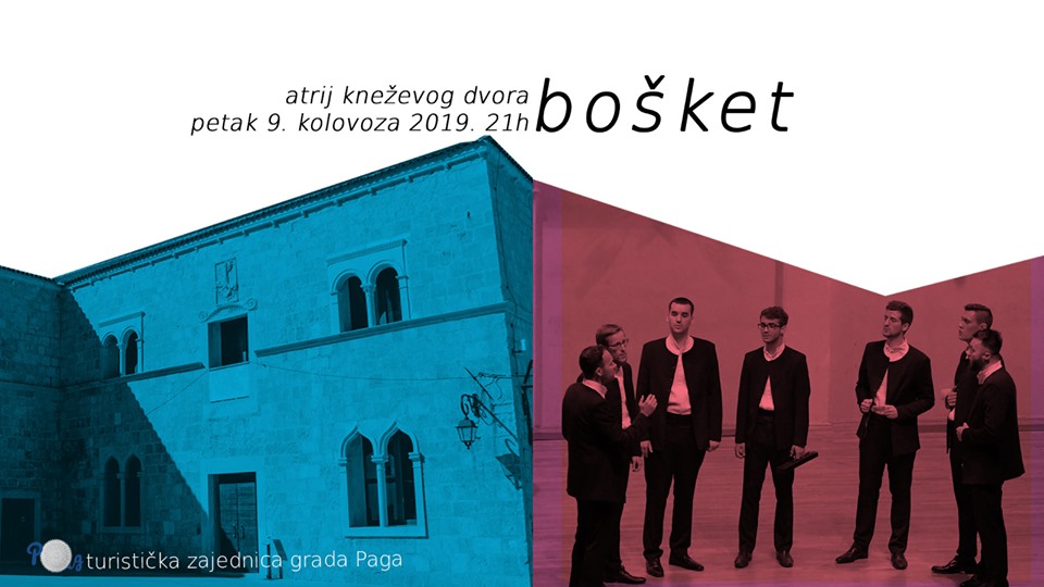 Koncert klape Bošket, Atrij Kneževog dvora, 9.8.2019. u 21 sat