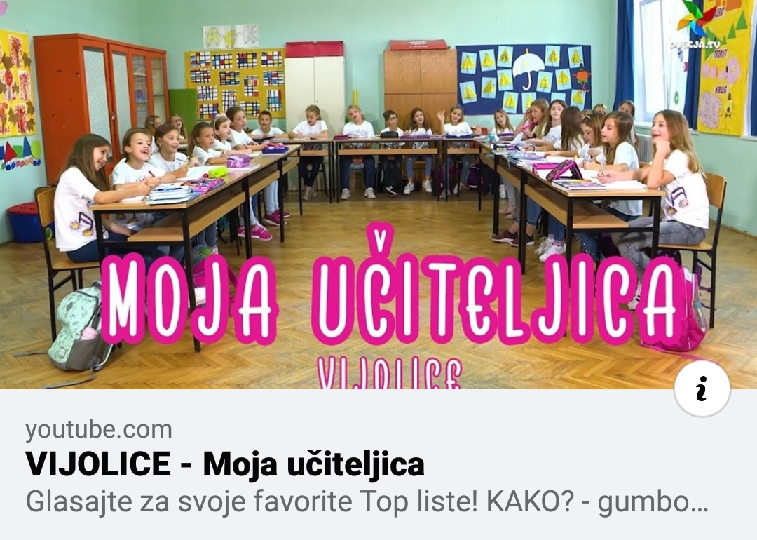 Glasajte za pjesmu "Moja učiteljica" dječjeg zbora Vijolice