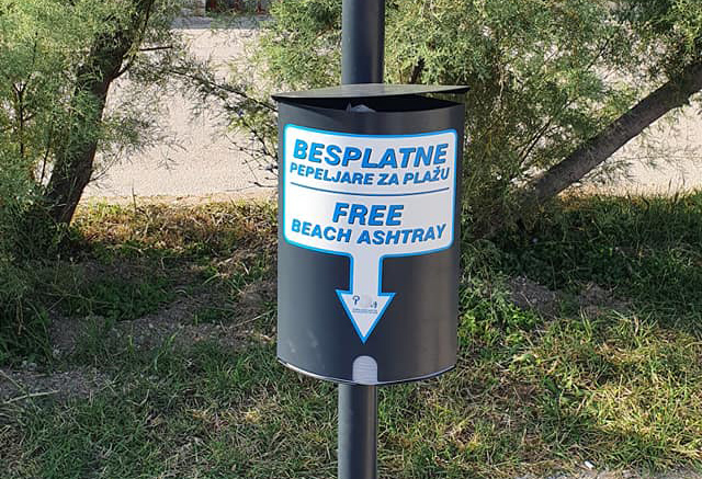  Postavljene besplatne pepeljare na gradskoj plaži Prosika u Pagu