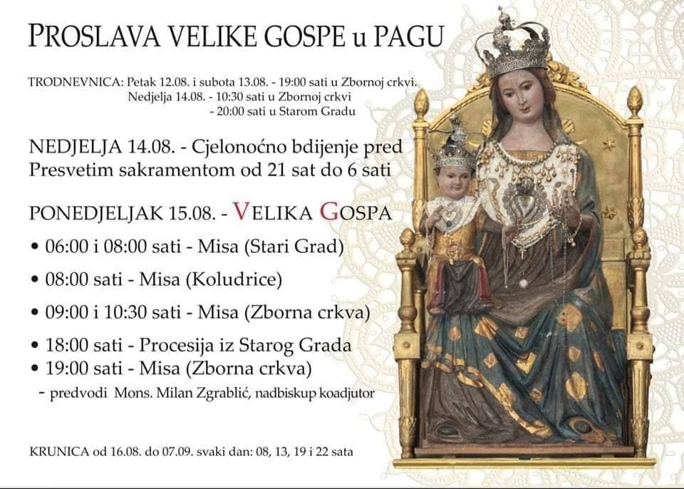 Proslava Velike Gospe u Pagu