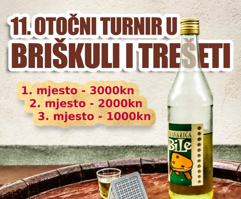 11. Otočni turnir u briškuli i trešeti u konobi Bile u Pagu