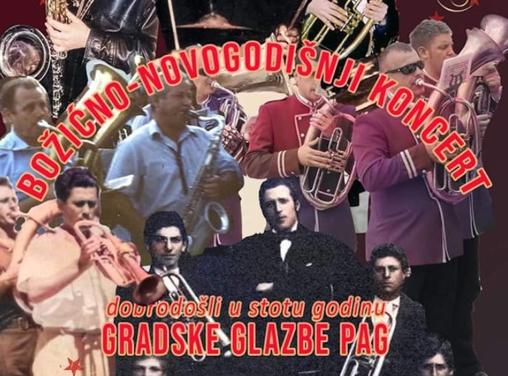 Božićno novogodišnji koncert Gradske glazbe Pag, Dom kulture, 23.12.2022. u 19 sati