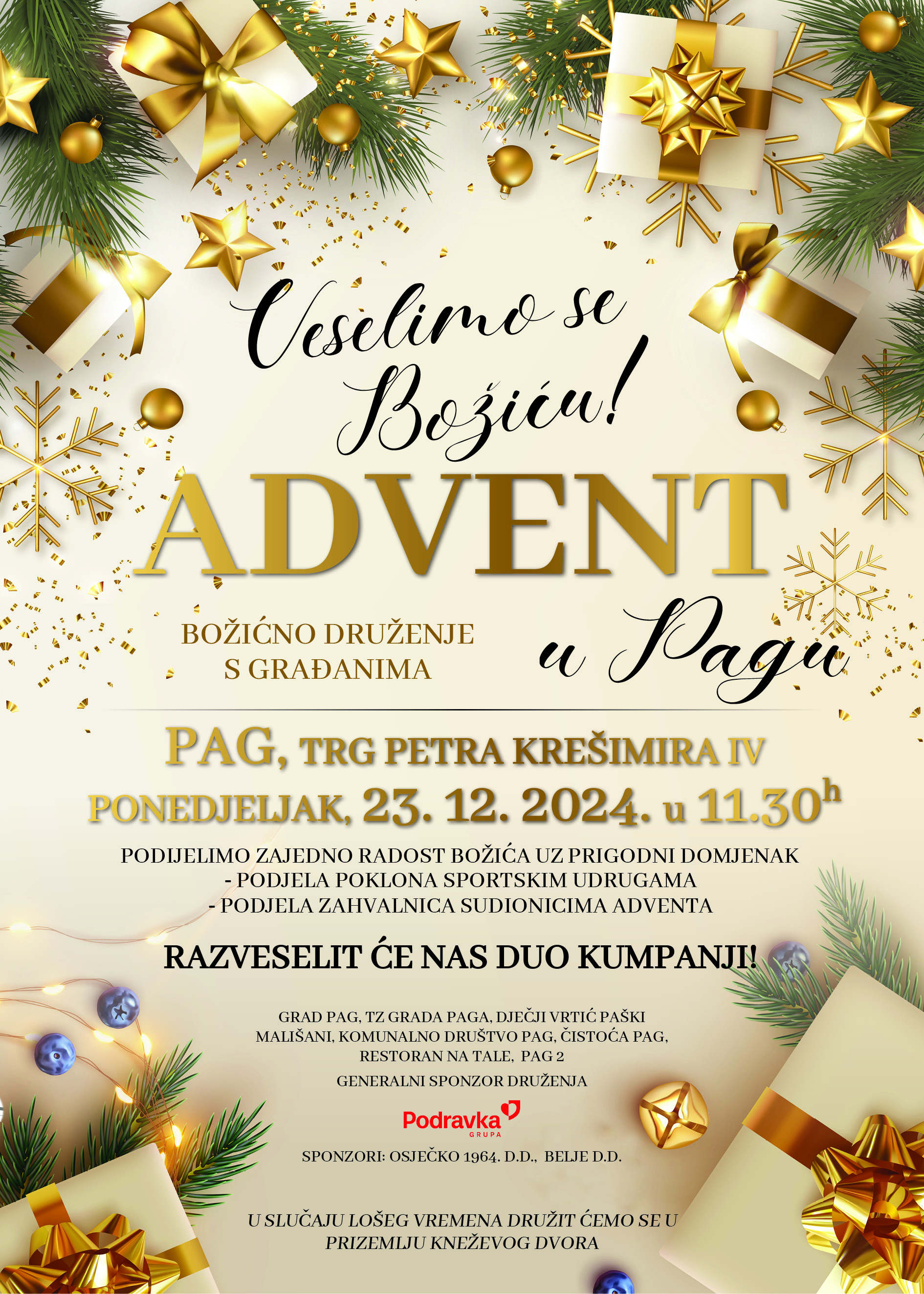 Božićno druženje s građanima, 23.12. u 11.30h