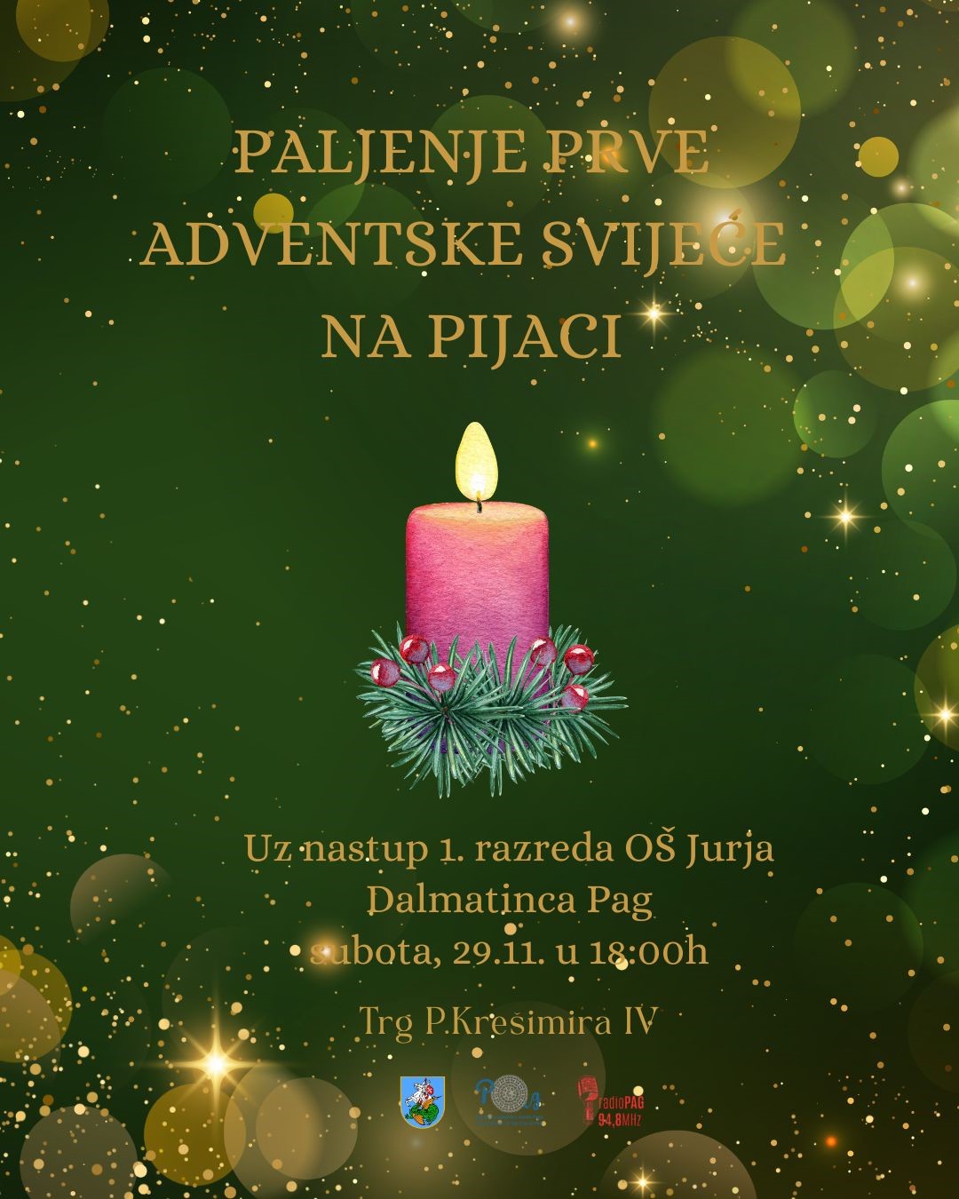 Paljenje prve adventske svijeće